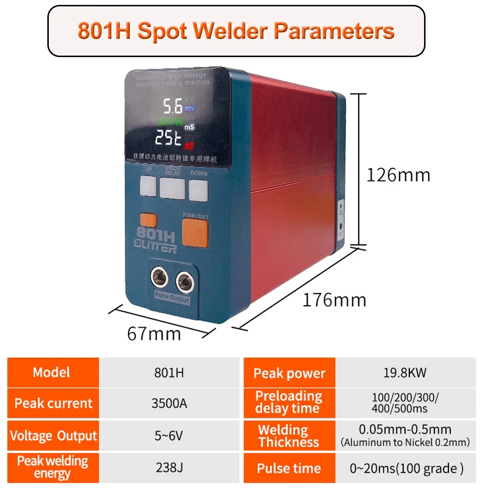 3500A 801H High Current Pulse Spot Welding Machine Lithium Iron Phosphate Batteries Can Be Welded Welding Aluminum And Nickel 5