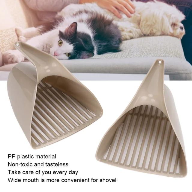 / Set Cat Litter Boxes Shovel Cleaning Tool Cat Toilet Plastic Shovel Scoop with Handle Cat Litter Shovel Shovel with Handle 5