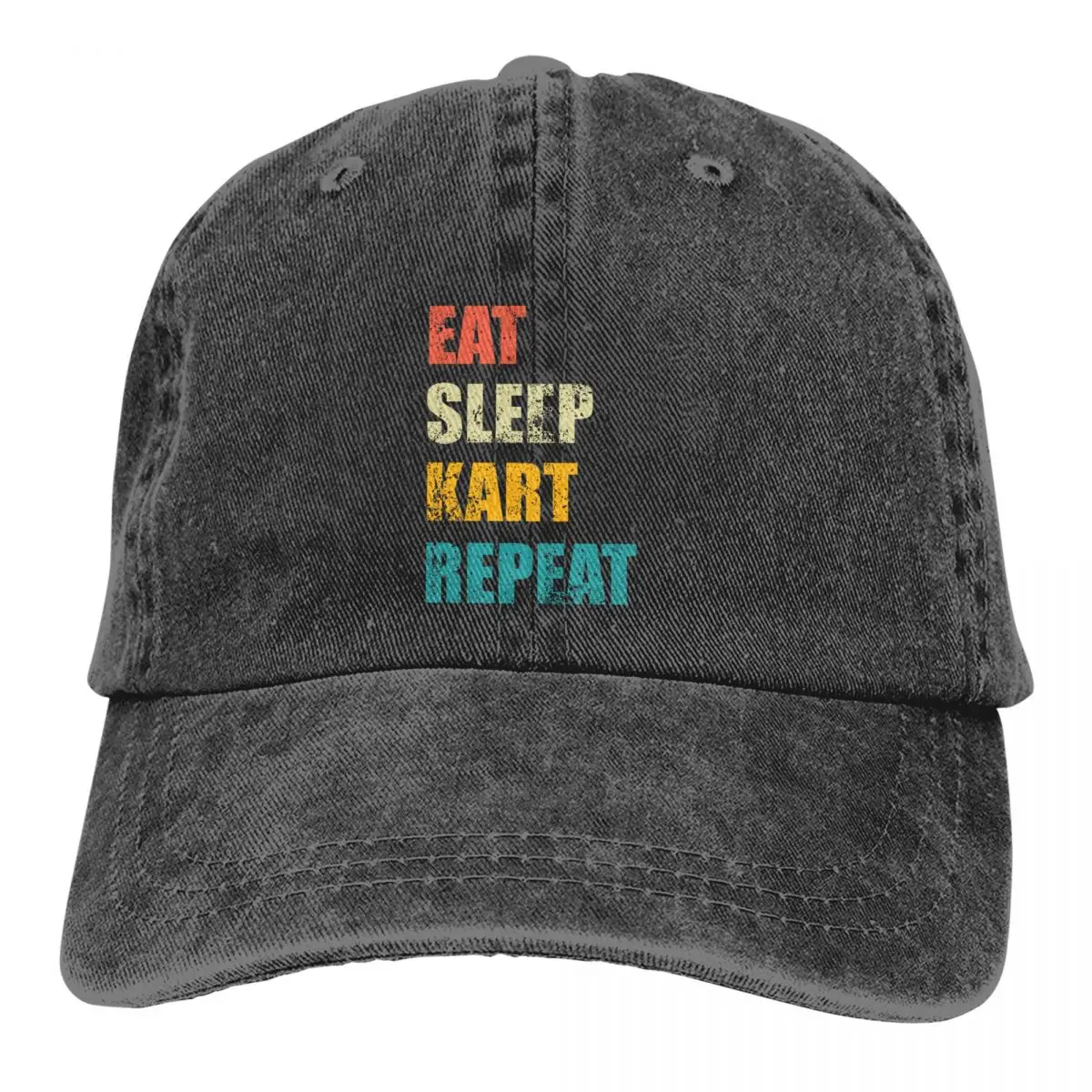 

Pure Color Dad Hats Eat Sleep Kart Repeat Women's Hat Sun Visor Baseball Caps Meme Peaked Cap