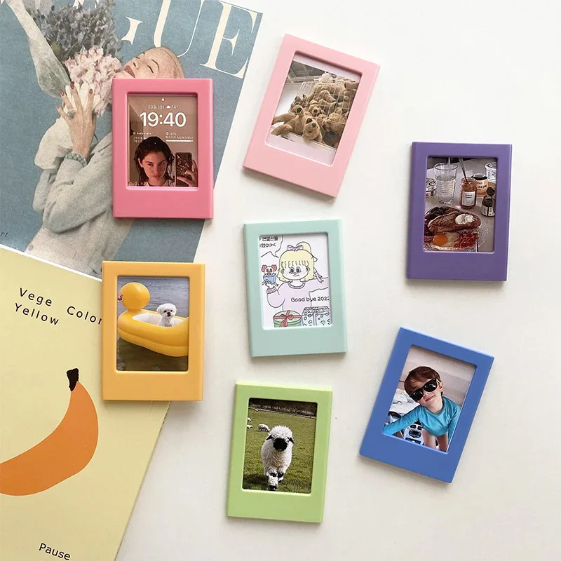 1-10pcs Magnetic Photo Frame 1 Set For Fujifilm Instax Mini 11 8 9 25 50 7 Film Camera Accessories Acrylic Fridge Picture Magnets Magnet Photo Frames