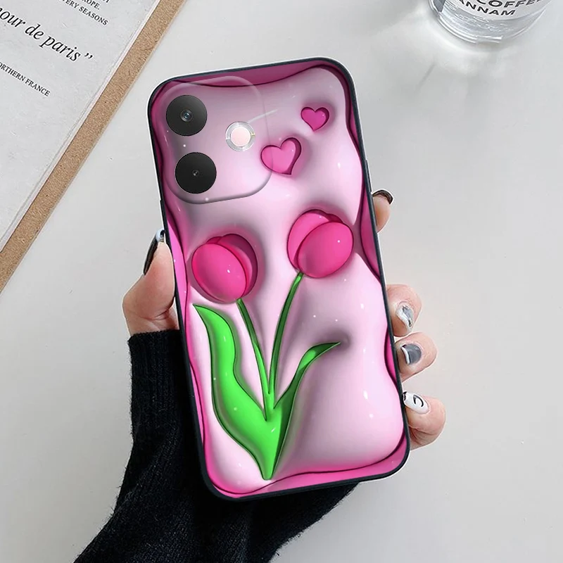 Love Heart Silicone Phone Case with Shockproof Bumper Shell