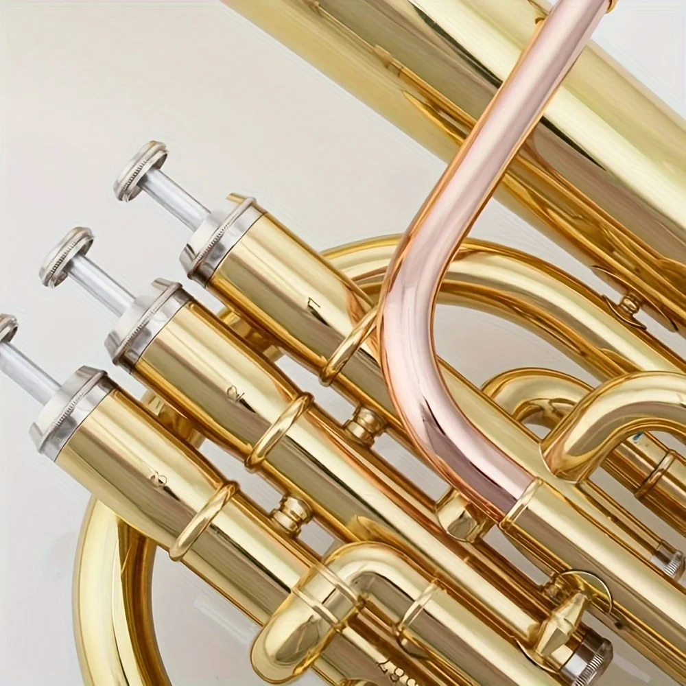 Alto Trumpet E flat Brass Lacquered Golden Alto Horn 3 Vertical Key Professional EB Horn Beginner Band