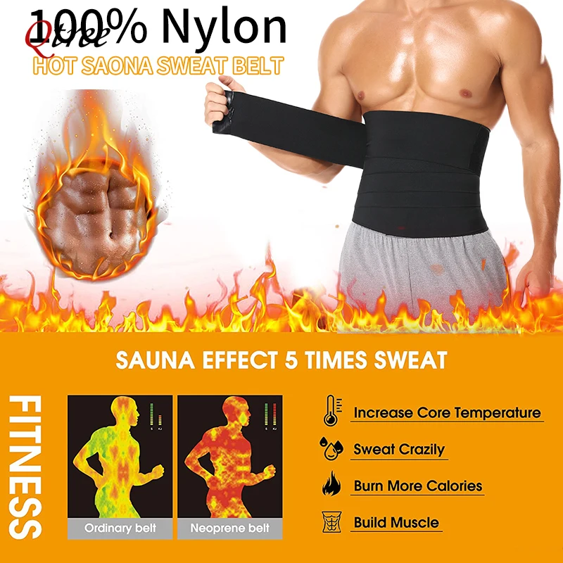 Men Waist Trainer Abdomen Reducer Bandage Wrap Slimming Belt Body Shaper Waist Trimmer Corset Belly Shapewear