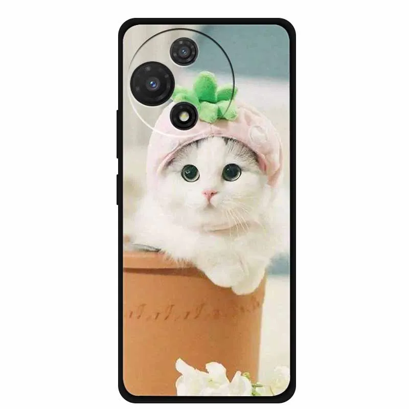 Black Soft Silicone TPU Phone Case with Cool Wolf Design - Shockproof and Protective Cover