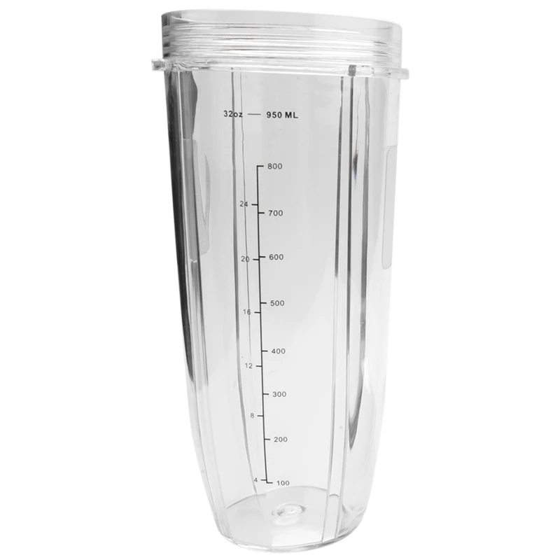 Cup With Spout Lid And Blade 7 Fins Gear Replacement Parts Blade Assembly 32Oz For NUTRI NINJA BL450/BL456/ BL455-A015