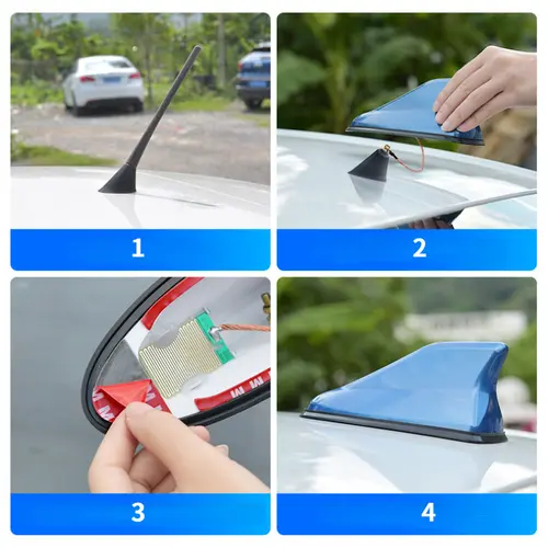 Universal Car Antennas Shark Fin Antenna Auto Radio Signal Aerials Roof Antennas for universal car model Car Styling - Image 2