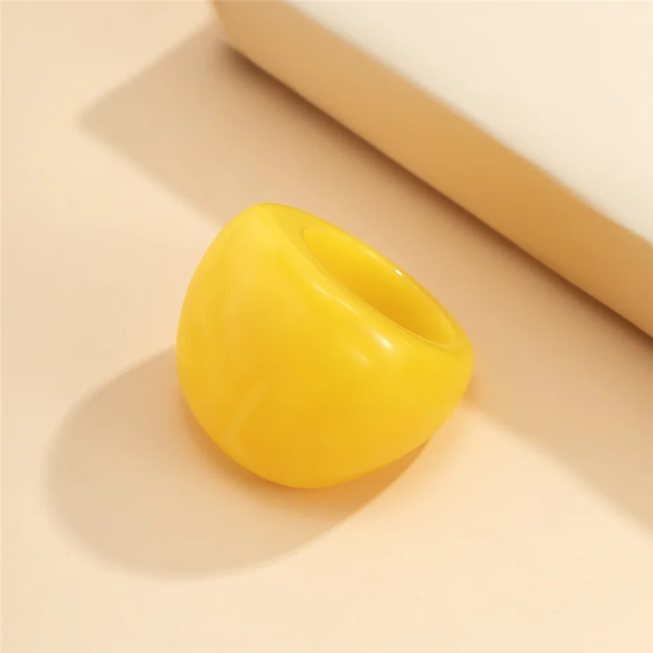 Ingemark Korea Neue Bunte Transparente Acryl Strass Harz Ring Geometrische Offene Ringe für Frauen Mädchen Partei Schmuck 2021 – Detail 15