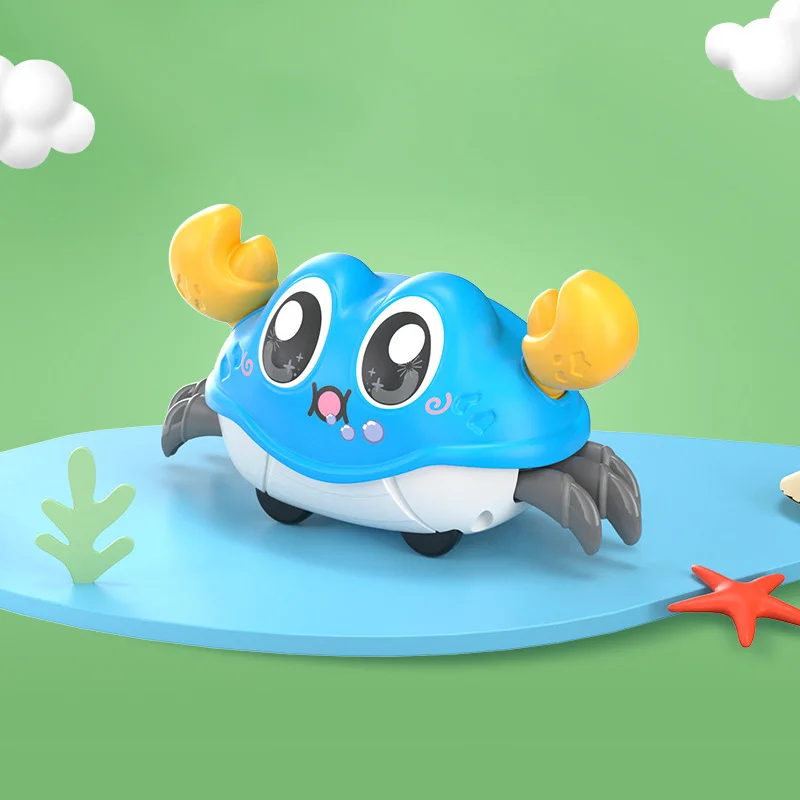 Inertial Crawling Crab Pet Baby Sensory Toy Development Cartoon Cute Toddler Interactive Montessori Walking Toy Gift 1 2 3 Years