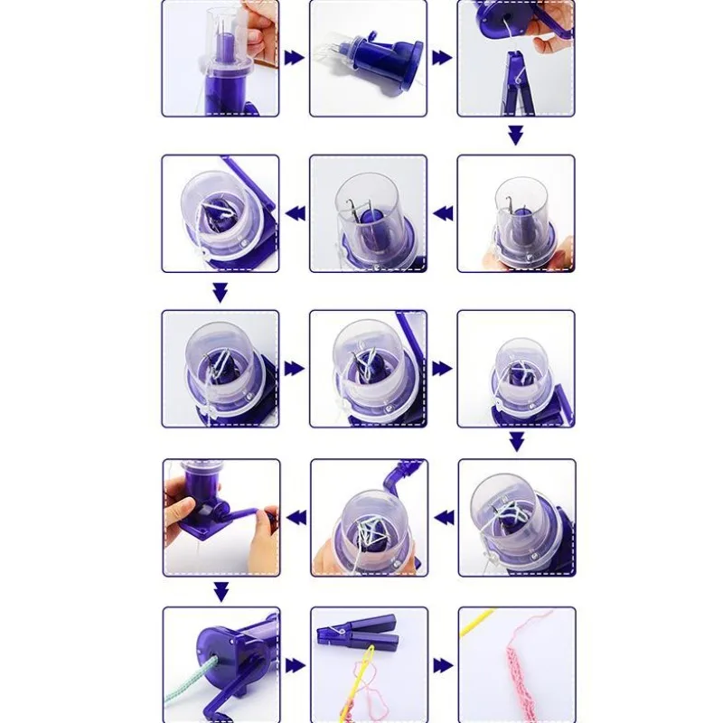 DIY Hand Knitting Mill Mini Knitting Machine Spool Knitter Wool Winder Tools for Sweaters Bracelet Home DIY Craft Tool