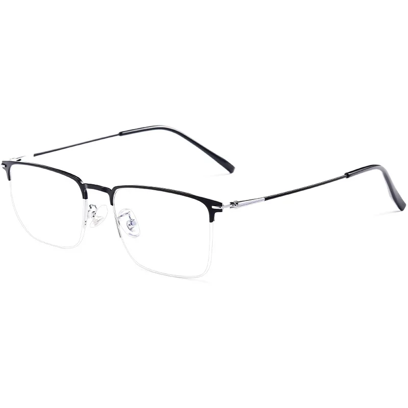 New Men Glasses Frame Styles Full Rim and Half Rimless Optical