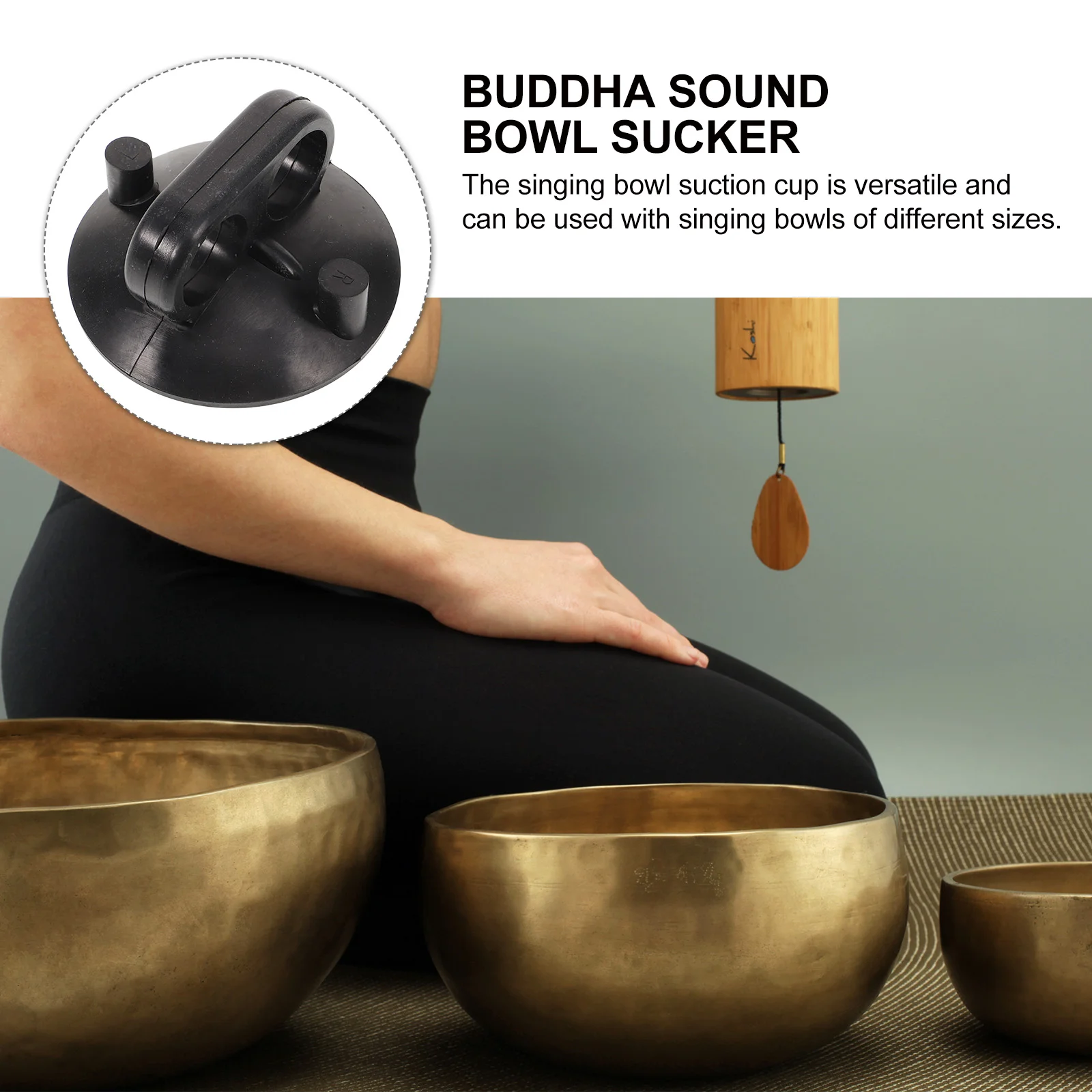 Buddha Music Bowl Accessories Sound Supplies Handle Lifter Singing Lifting Rubber Handles Suction