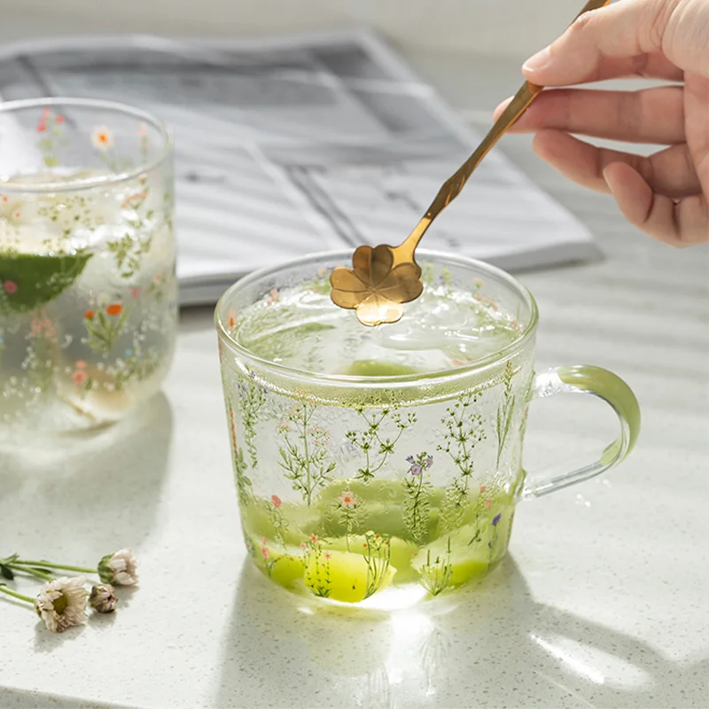 Tazza di vetro in scala creativa da 500ml colazione tazze da caffè al latte  coppia domestica tazza d'acqua ragazza giapponese Cute Sun Eye Pattern  Drinkware - AliExpress