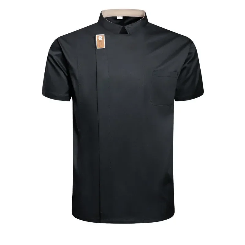 

Chef Jacket for Men Women Short Sleeve Cook Shirt Bakery Restaurant Waiter Uniform Top 요리사 셔츠
