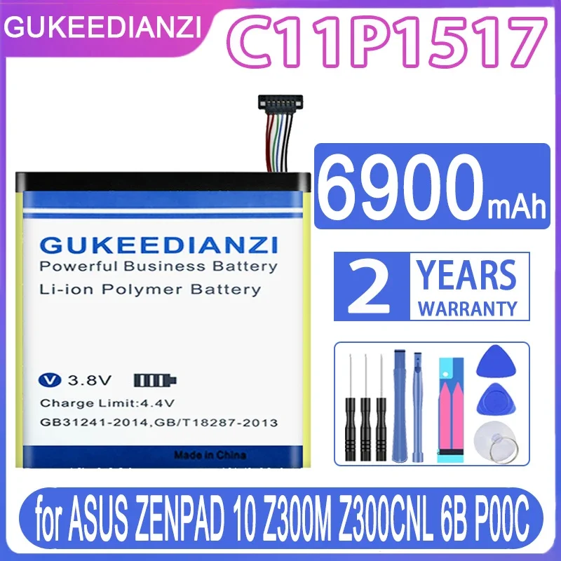 

GUKEEDIANZI High Quality 6900mAh Battery C11p1517 For ASUS Zenpad 10 Zenpad10 Z300M Z300CNL Z301MFL P028 P00L Z301M Z301MF P00C