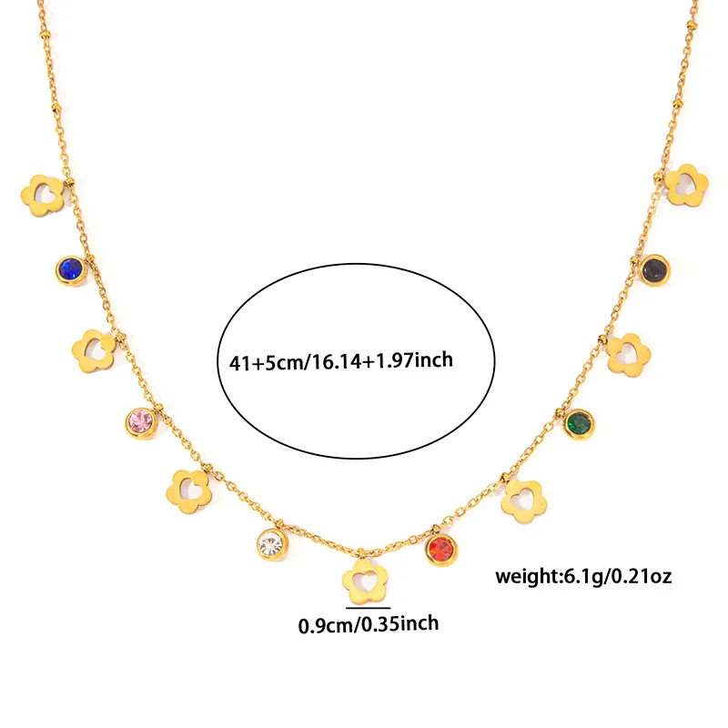 Bohemia Titanium Stainless Steel Moon Star Choker Necklace for Women Girls Original Design Link Chain Necklace 12