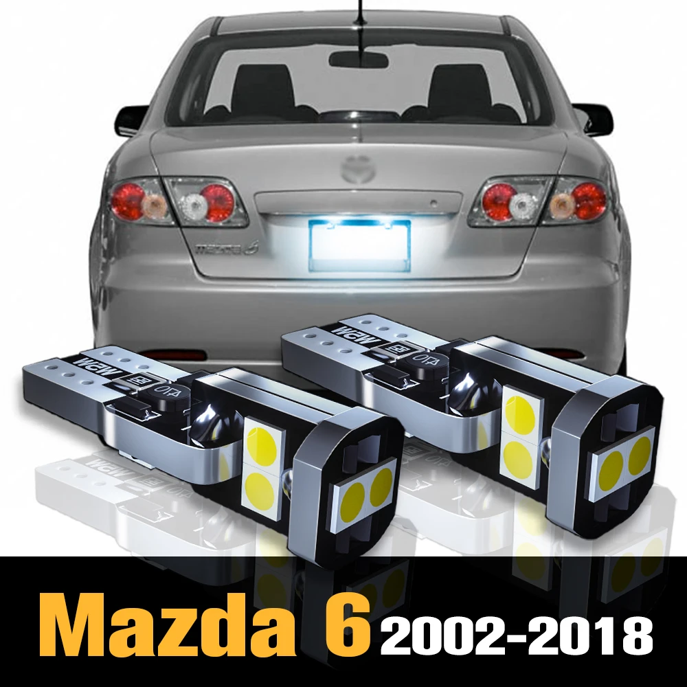 

2pcs Canbus LED License Plate Light Lamp Accessories For Mazda 6 GG GH GJ 2002-2018 2008 2009 2010 2011 2012 2013 2014 2015 2016