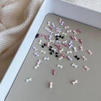 60pcsMini Fragrant Pearl Bow Nail Accessories Sweet and Cute Versatile Tie Wearing Armor Small Decoration Wholesale 1