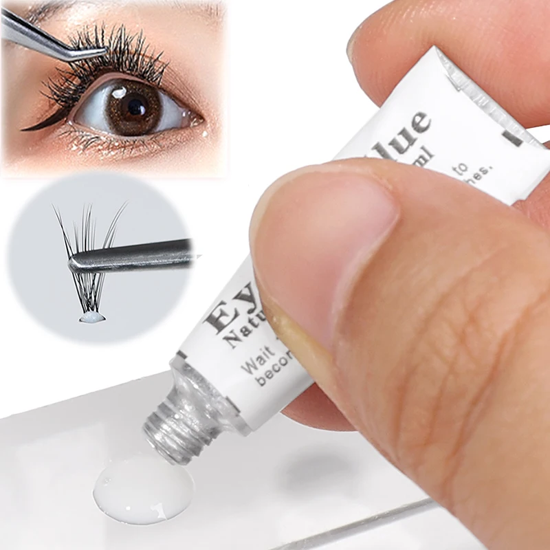 

White Transparent False Eyelash Glue Quick Dry Lasting Waterproof Adhesive Not Irritating Eyelash Extension Glue Makeup Tools
