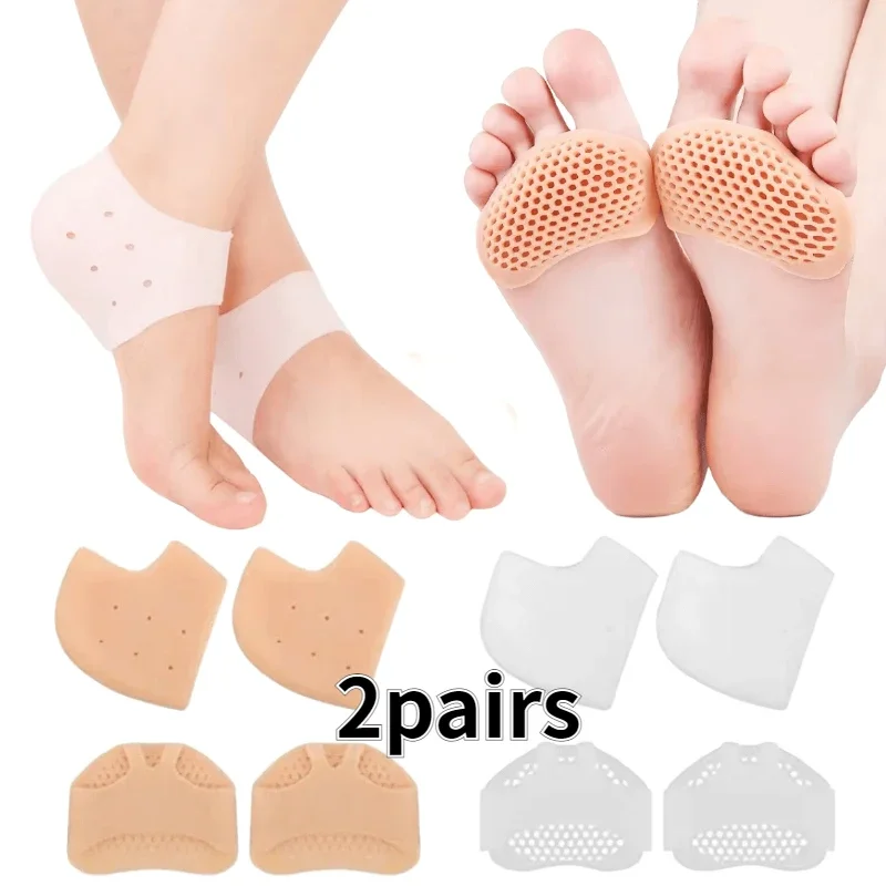 Silicone Heel Protectors Metatarsal Pads Forefoot Gel Pad Plantar Fasciitis Foot Pain Relief Inserts Foot Blister Care Cushions shoe insoles heel cushion insole heel patch insole heel cushion protector heel insoles heel protector patches heel protector pads heel protector forefoot pads forefoot cushion