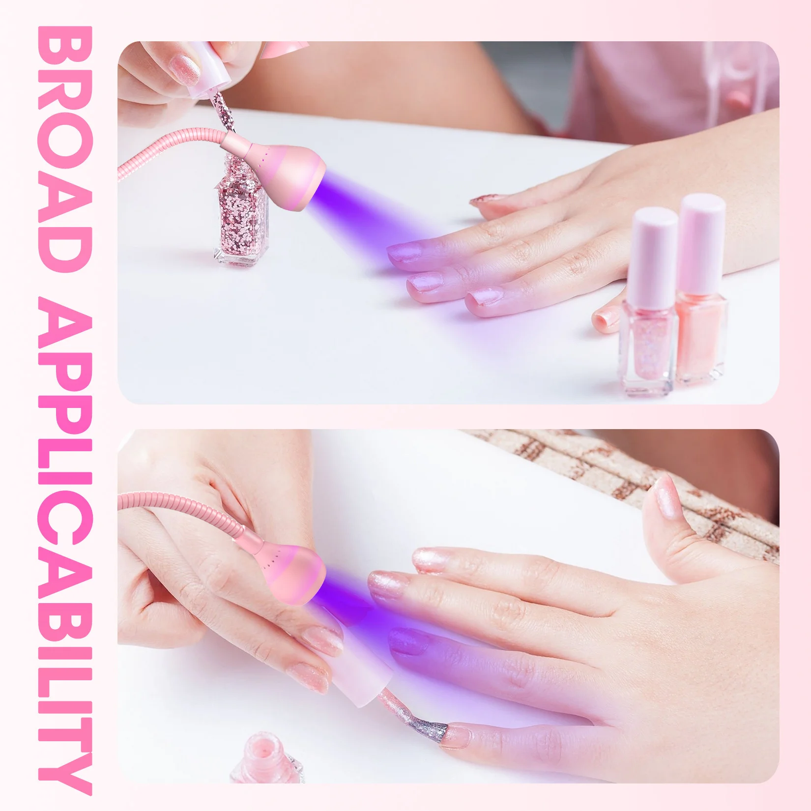 LED Table Lamp Nightlight Gooseneck Nail Lamp UV Curable Violet Lamp Mobile Phone Repair Lamp USB Clip Lamp Dormitory Lamp 2