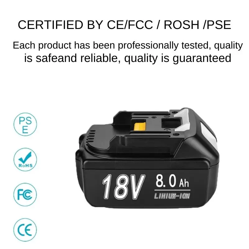 Power tool battery 18V 12.0Ah Makita Original LED lithium ion replacement LXT BL1860B BL1860 BL1850 Makita rechargeable