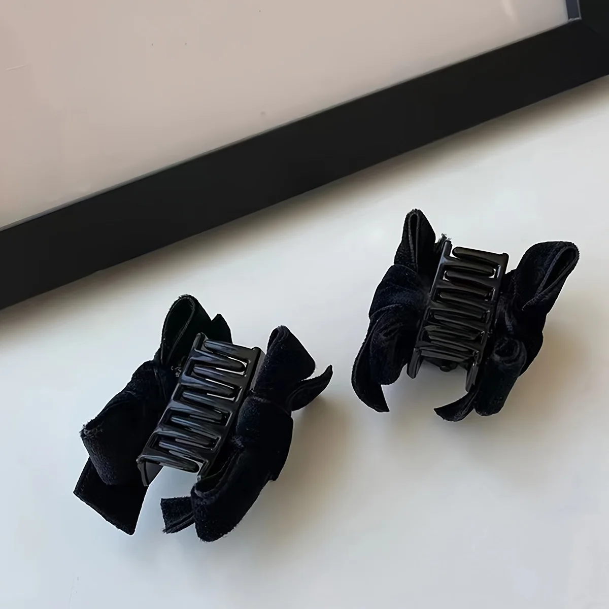 1-teiliges Haarspangen-Set mit Samtschleife, geeignet für vielseitigen täglichen Gebrauch, Party-Styling, süß, exquisit, materialweich und hautfreundlich – Detail 4