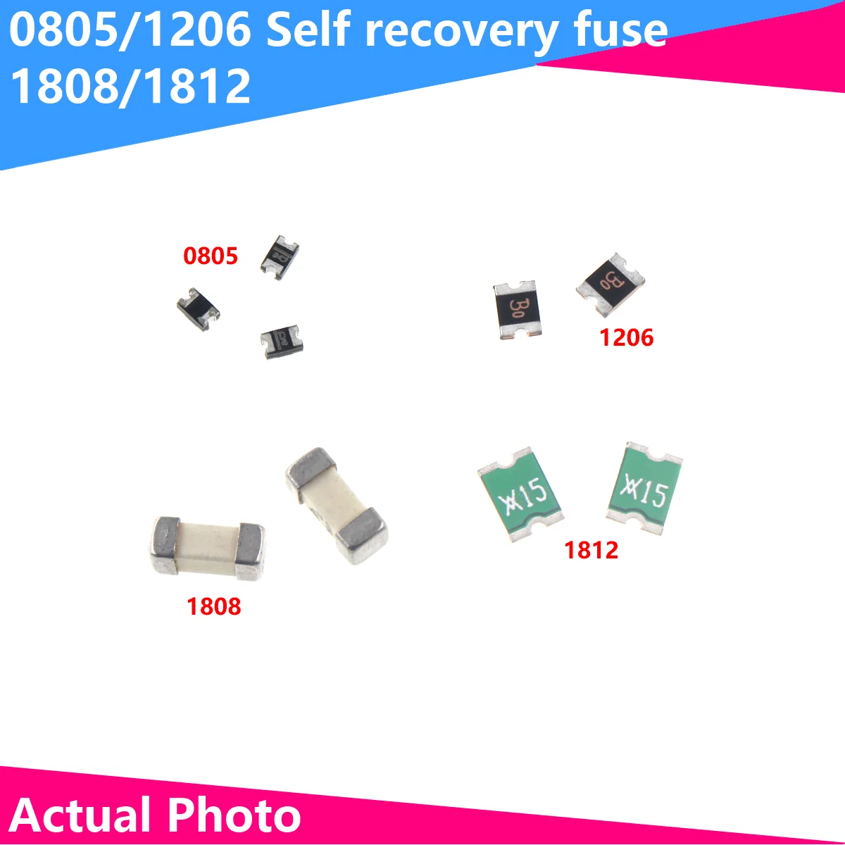 20PCS 0805 1206 1808 1812 0.1A 0.2A 0.3A 0.5A 0.75A 1A 1.1A 2A 3A SMD Resettable Fuse Self-Recovery Fuse PPTC 20pcs lot 2920 3 3a 24v patch self recovery fuse pptc marking 3324