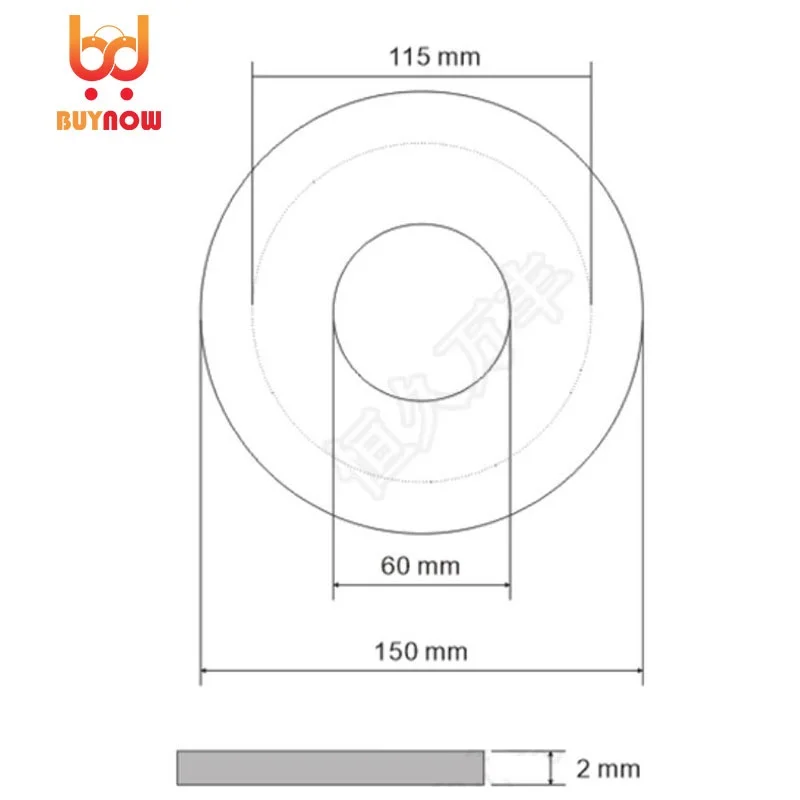 150x60x2mm Stainless steel decorative plate Machine tool 360 degree Stainless steel dial scale disc tool