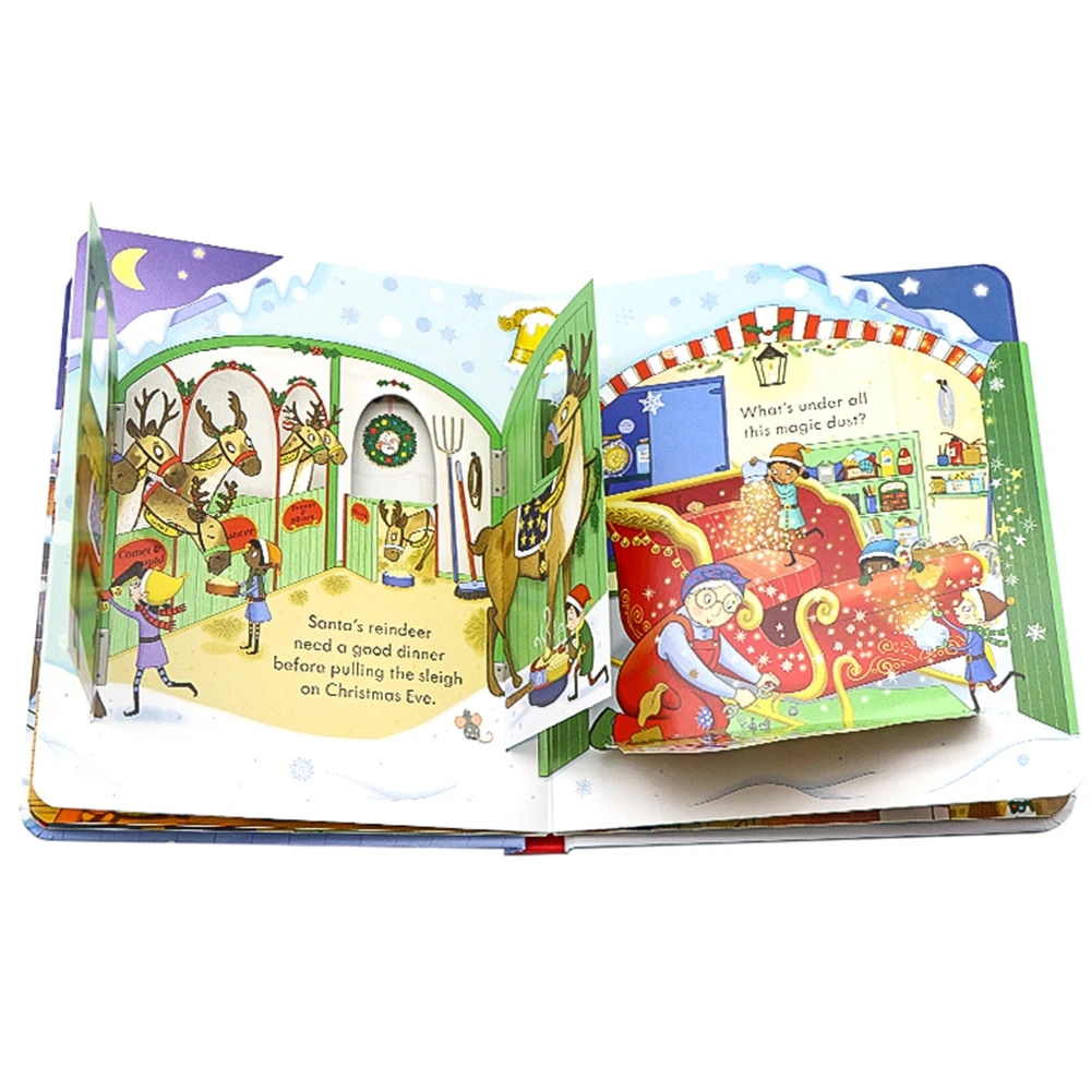 Christmas Kids Usborne Peep Inside English Picture Flip Book Montessori  Children Early Education Activity Book Bedtime Reading 3
