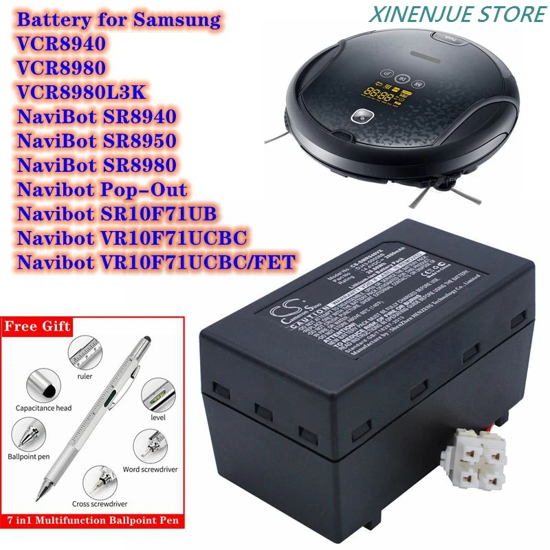 Robot Vacuum Cleaner Battery for Samsung NaviBot  SR8940,SR8950,SR8980,VCR8940,VR10F71UCBC/FET,SR10F71UB,Pop  Out,VCR8980,VR10F71|Digital Batteries| - AliExpress