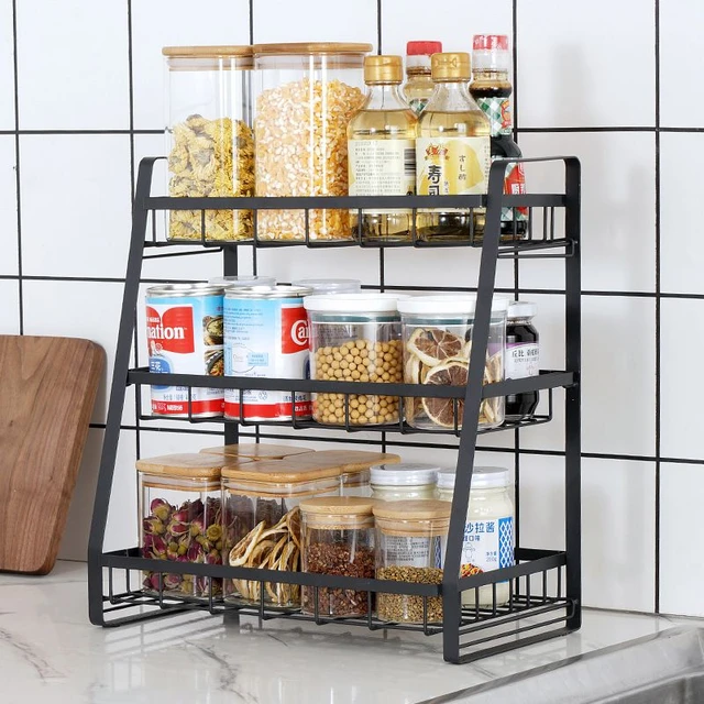 Organizador de cocina para debajo del fregadero, estante de almacenamiento  de 2 niveles, soporte para especias especieros para cocina organizador  cocina organizadores de cocina - AliExpress