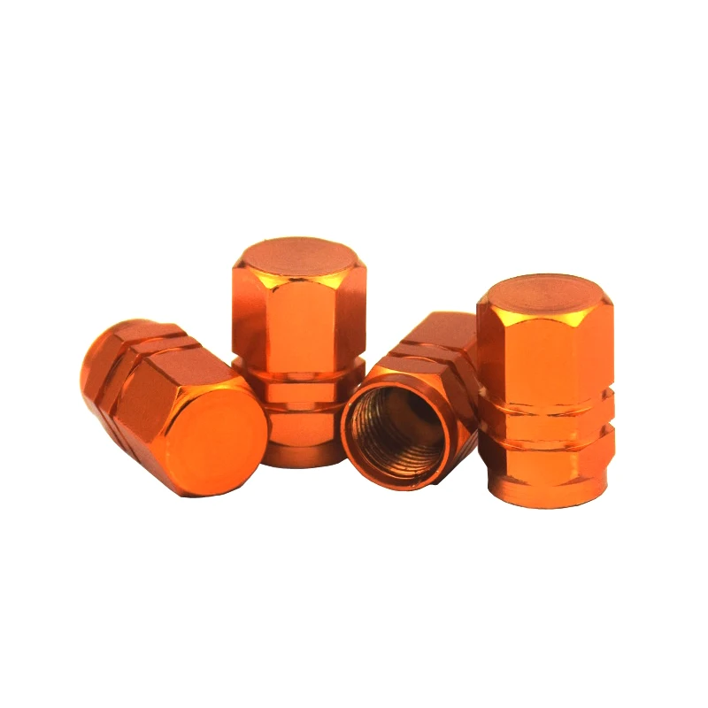 Premium Aluminum Tire Valve Caps - Decorative Dustproof Wheel Covers (Set of 4)