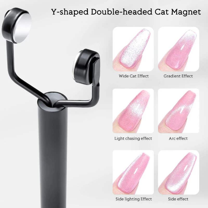 Double Head Strong 3 In 1 Y-Shaped Nail Magnet Cat Magnetic UV Gel Polish Nail Art Tools Manicure Art Magnet Stick Board