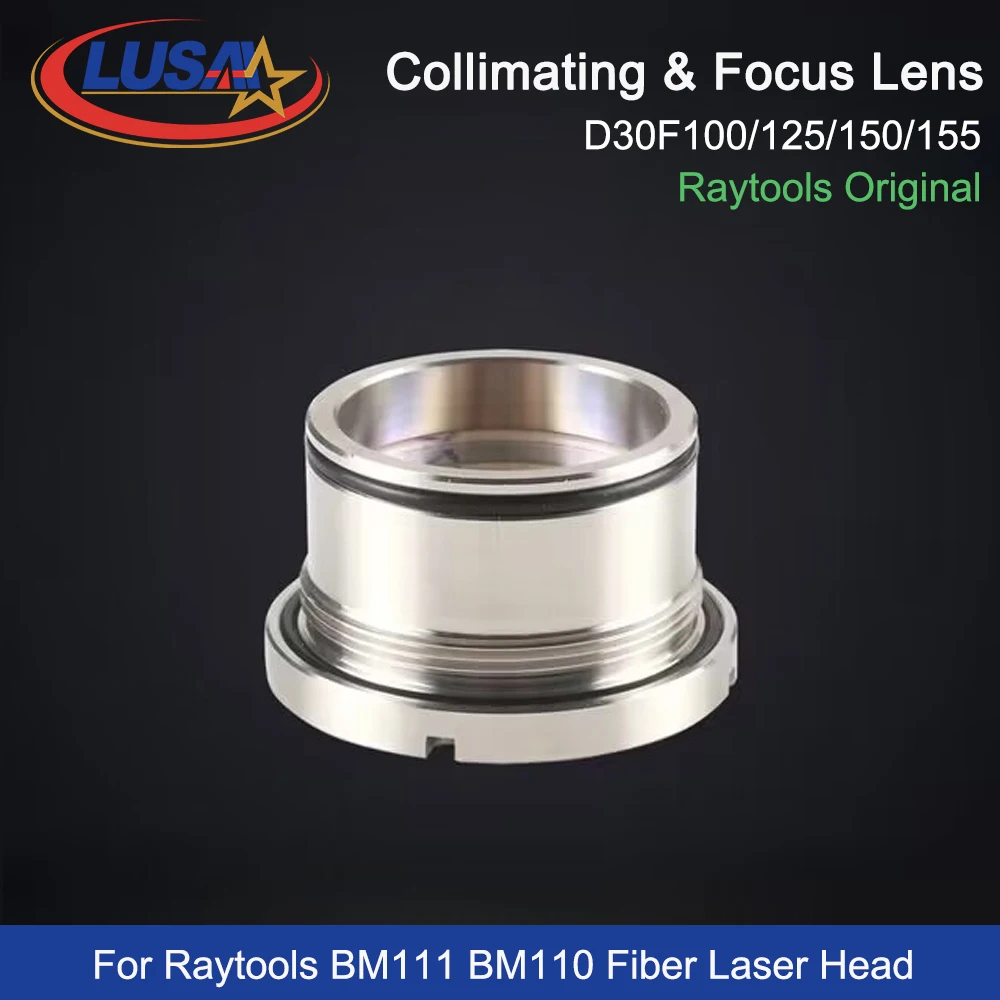 LUSAI Raytools 레이저 콜리메이팅 렌즈, 렌즈 거치대 포함, D30, F100, 125, 150, 155mm, BM111, BM110