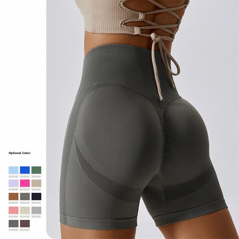 

High Waist Hip Lift Women Running Shorts High Quality Quick Dry Gym Yoga Shorts Push Up Fitness Shorts