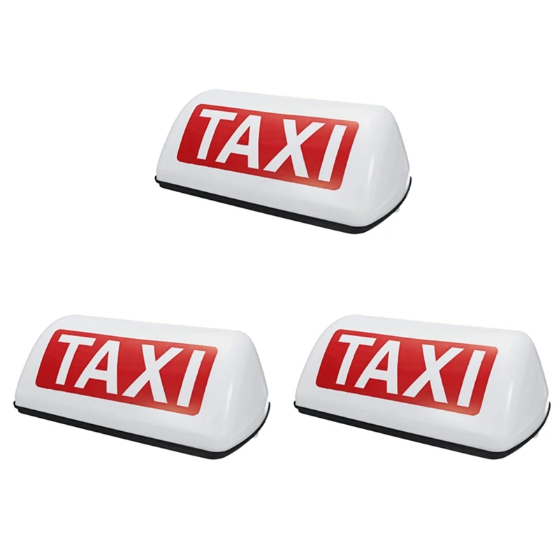 

3x12 в водонепроницаемый верхний знак Магнитный Измеритель фотолампа для такси-белый