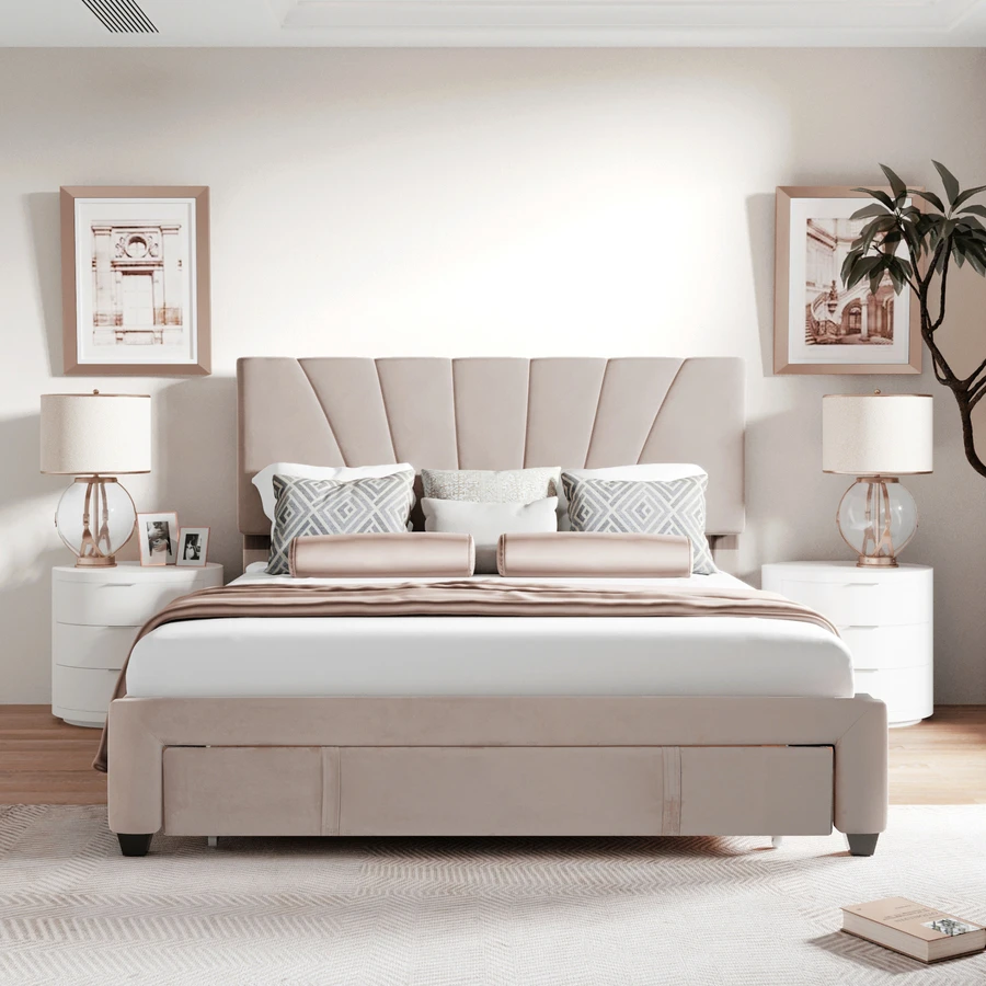 Large Bedroom Bed | Upholstered | | Flannel Bed | 140 Bed - Upholstered - Aliexpress