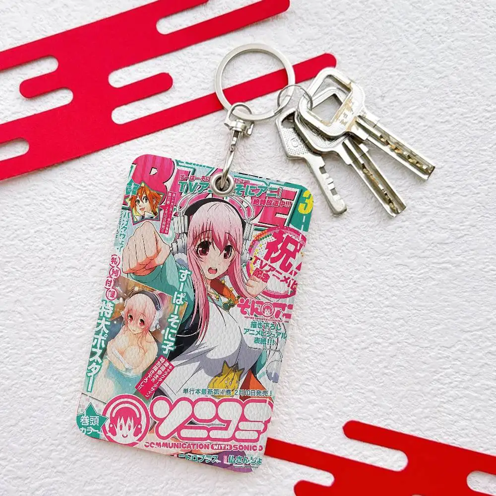 Super Sonico Anime Personalized Card Holder and Keychain