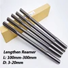 1Pc Lengthen Reamer 100-300mm HSS High Speed Steel H7 Straight Shank Machine Chucking Reamer for Metal Steel Aluminum Hole Drill 1