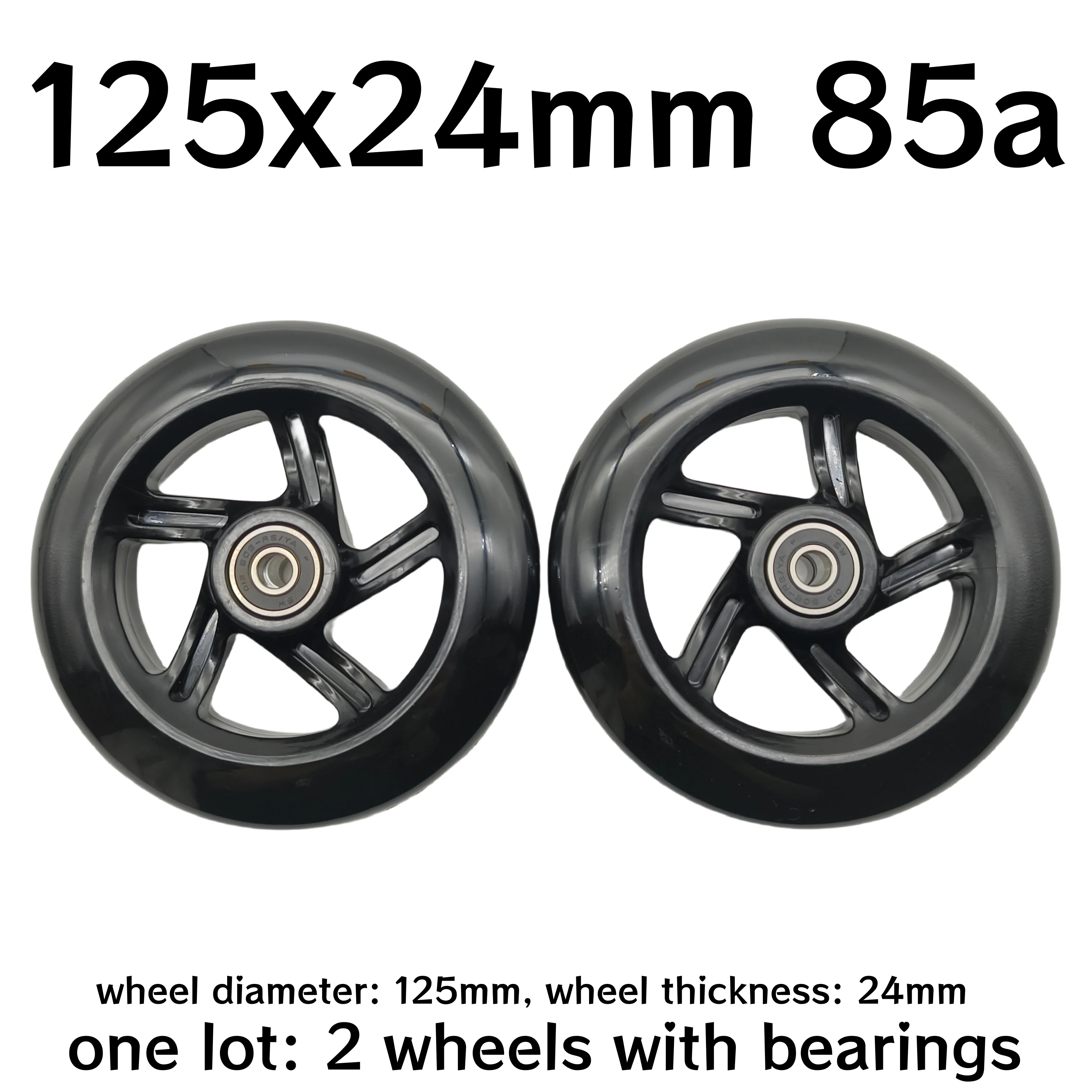 Premium Scooter Accessories: Versatile Skate Wheels, 2-Pack