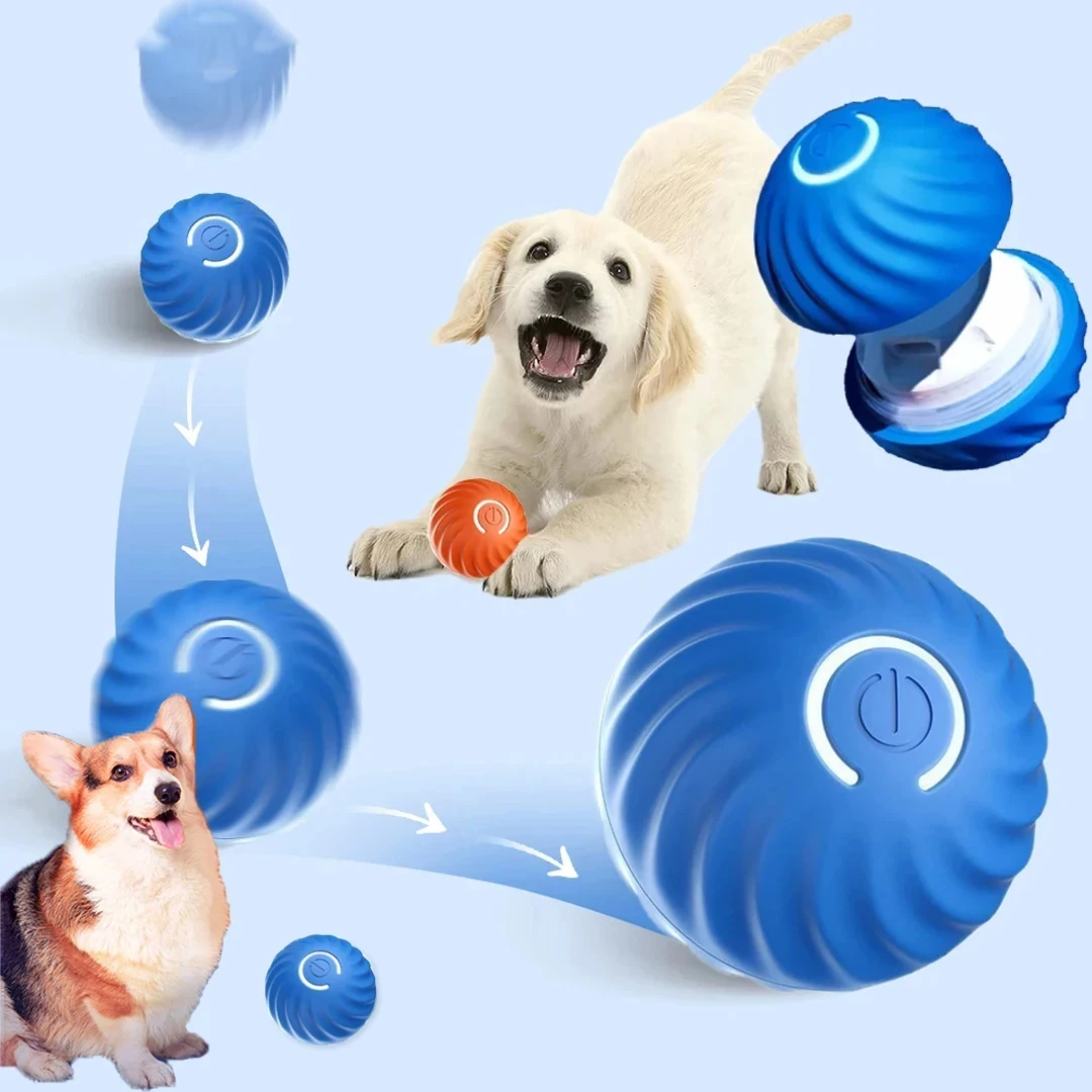 

Smart Dog Toy Ball Automatic Moving Bouncing Rolling Ball USB Automatic Moving Bouncing for Puppy Birthday Gift Cat Product