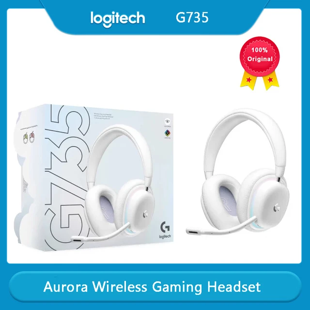 Logitech Aurora G735 Wireless Gaming Headset in White