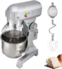 30Qt Commercial Food Mixer with Timing Function， Commercial Mixer 1250W Stainless Steel Bowl Heavy Duty Electric Food Mixer 1