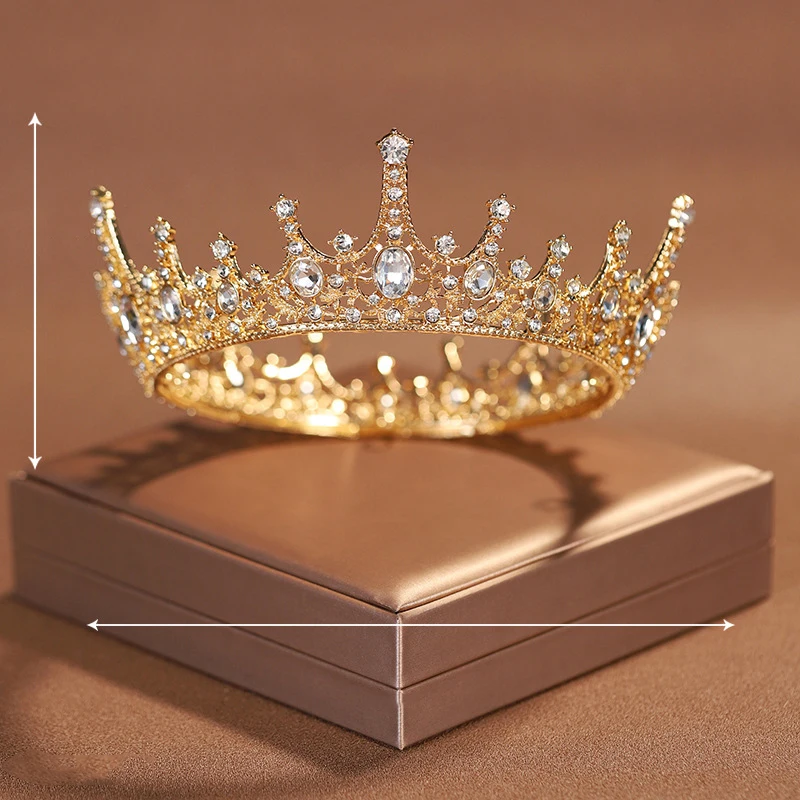 Hair Accessories Bridal Hair Accessories Baroque Style Tiara Bridal Wedding Round Crown or Birthday Princess Masquerade Costume Party & Photography-Elegant Full Round