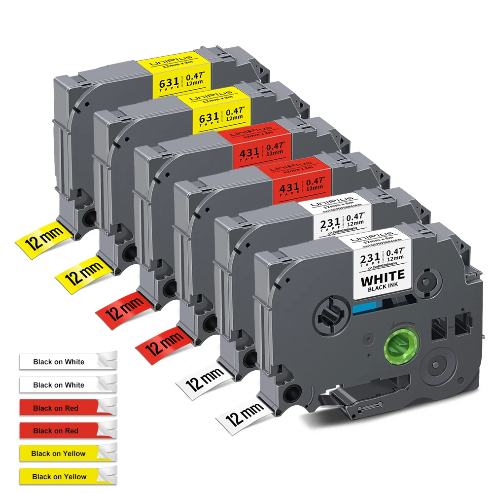 10-Pack 12mm Label Tape