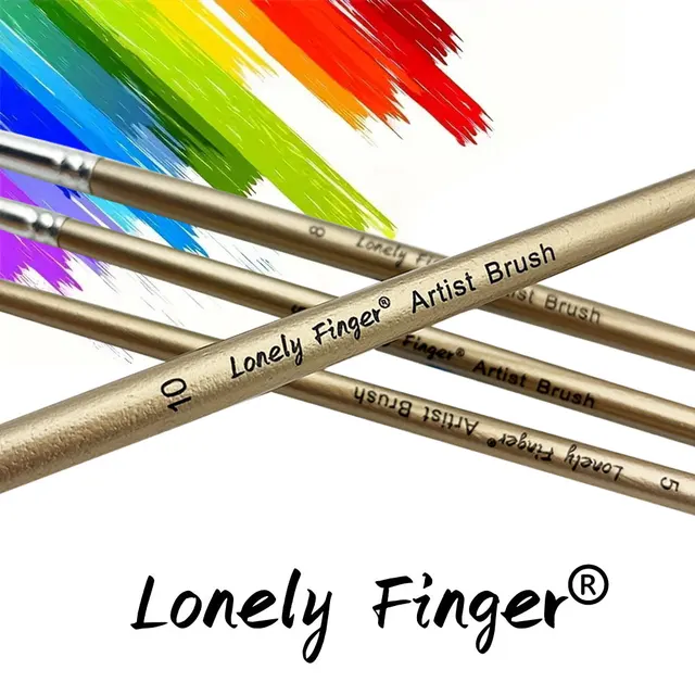Round Artist Paint Brush Set 3