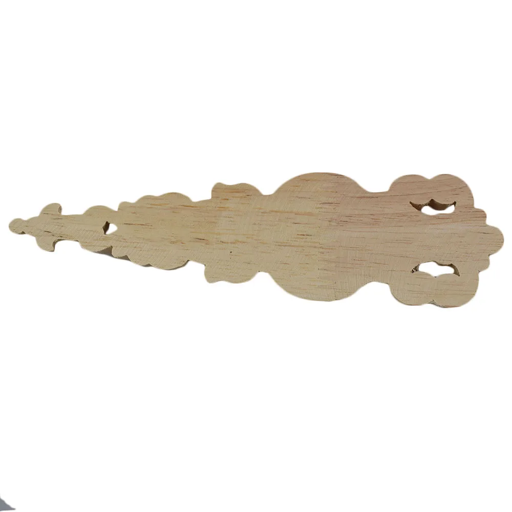 2PCS 19CM Woodcarving Corner Decal Unpainted Wood Carved Decal Corner Onlay Applique Frame Home Furniture Cabinet Door Crafts