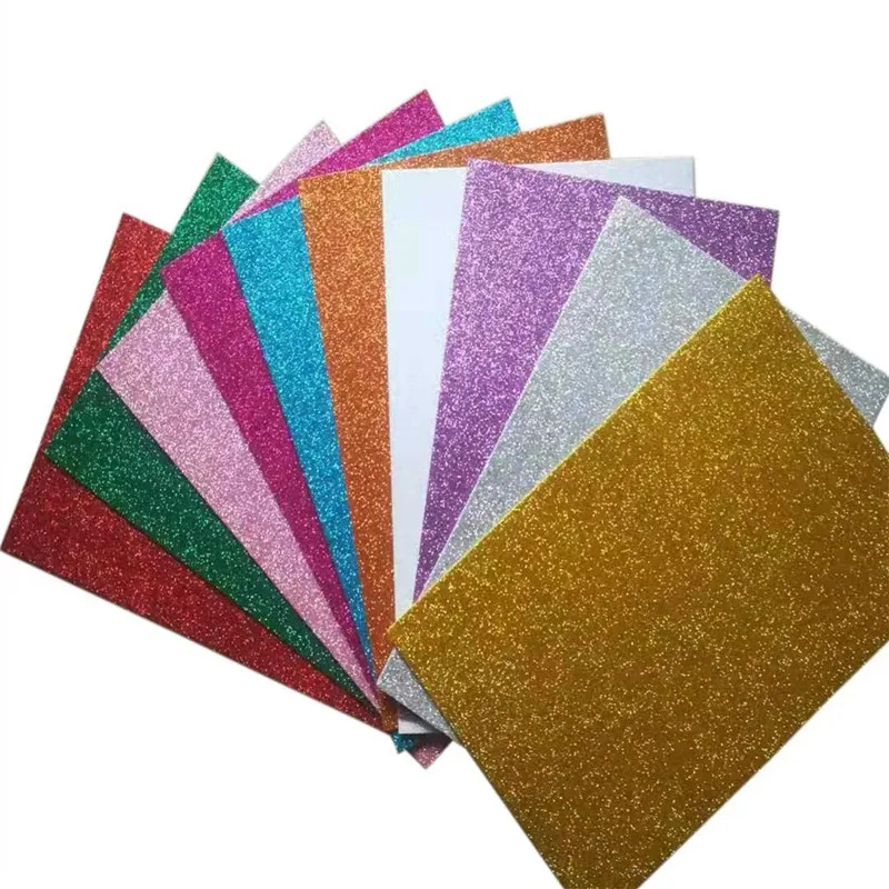 1 foglio 2mm carta di spugna glitterata oro polvere EVA carta espansa fai da te artigianato materiale Scrapbook scuola materna decorazioni didattiche