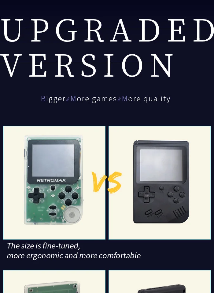 400 IN 1 Retro Video Game Console Handheld Game Player Portable Pocket TV Game Console AV Out Mini Handheld Player for Kids Gift