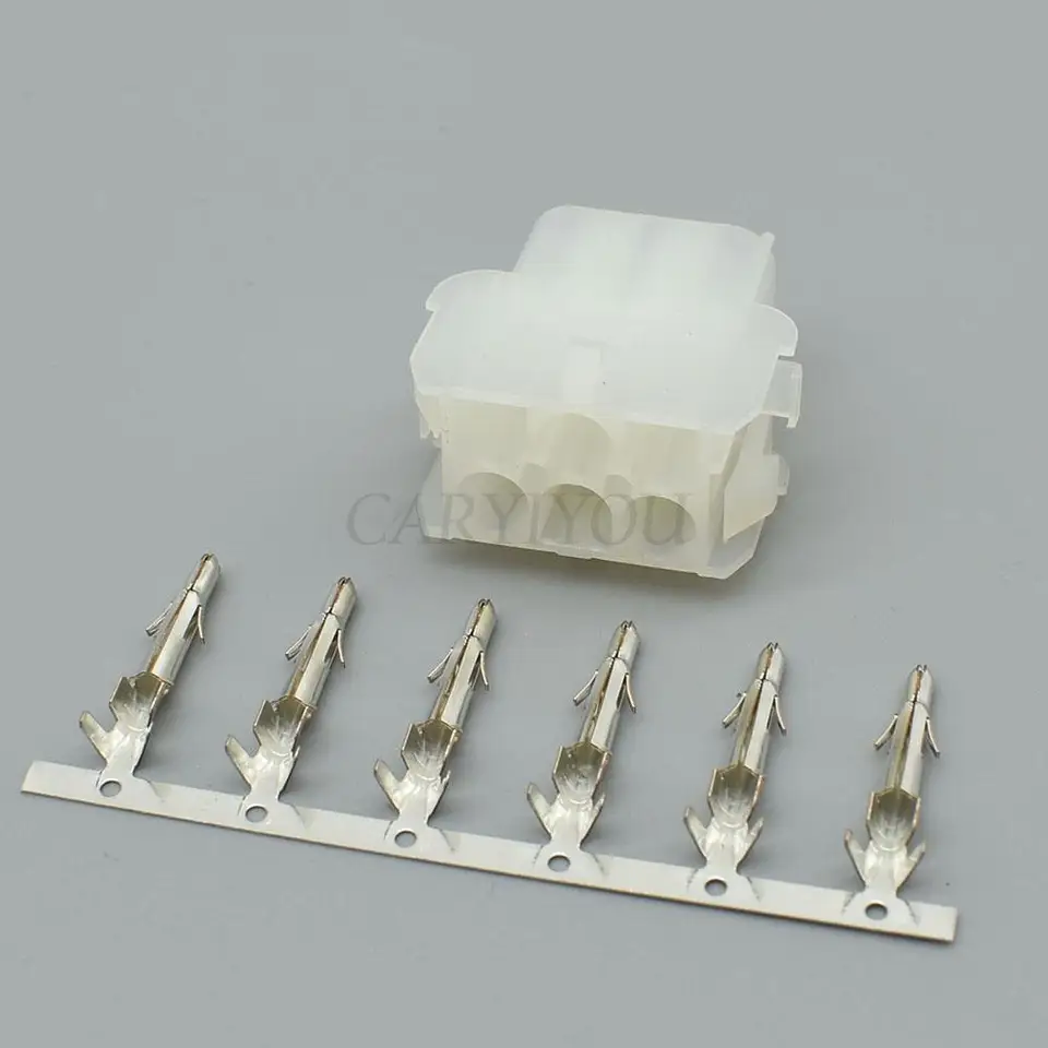 Hilitchi 6.3MM Elektrische Automotive Wire Connectors Mannelijke Vrouwelijke Socket Plug Terminal voor Motorfiets Auto (2P-30Sets
